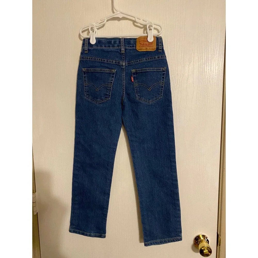 Levis 514 Slim Straight Performance Jeans Boys Size 8 Reg W24 L25 Med Wash 0188